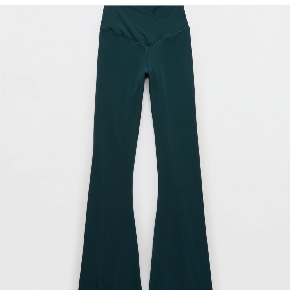 Aerie high waisted cross over flare leggings